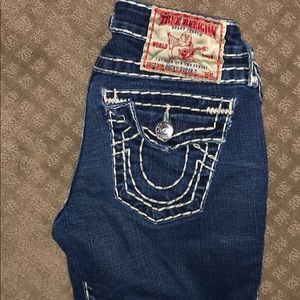 Becky straight fit low rise true religion dark